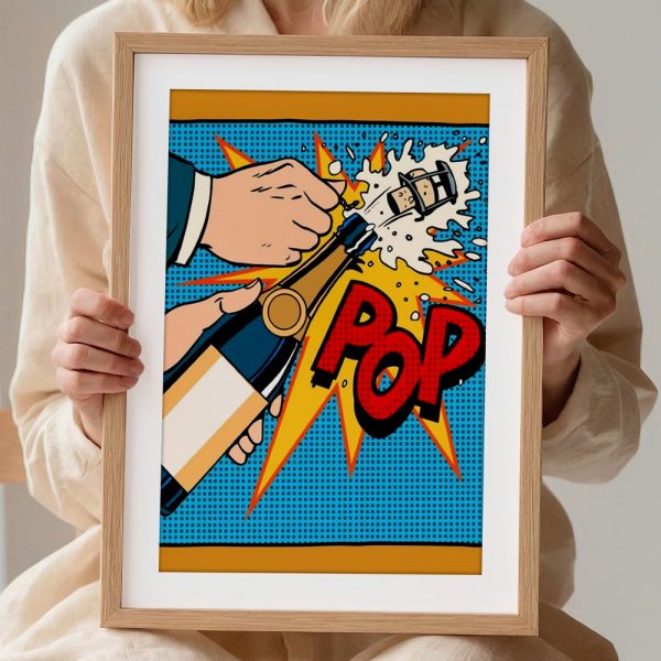 Pop Art Champagne Celebration Poster - Image 2