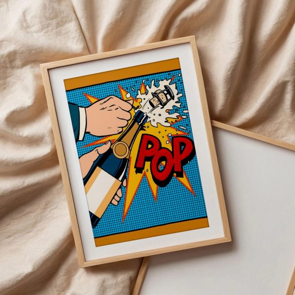 Pop Art Champagne Celebration Poster - Image 3