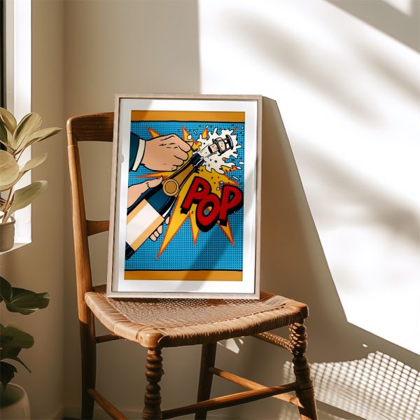 Pop Art Champagne Celebration Poster - Image 4