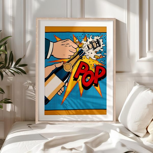 Pop Art Champagne Celebration Poster - Image 5