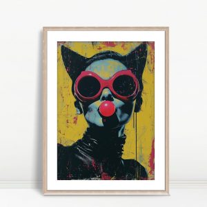 Catwoman Bubblegum Pop Graffiti Art