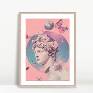 Greek Statue with Butterflies Aesthetic