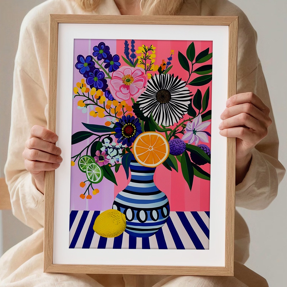 Floral painting for home decor