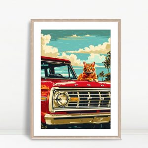 Cat On Ford Pop Gallery Art