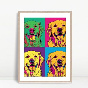 Golden Retriever Pop Gallery Art