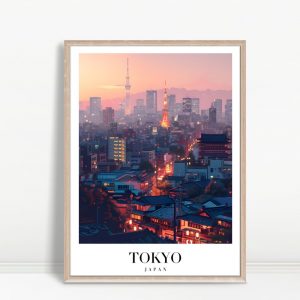 Tokyo Night Sky View Gallery Art