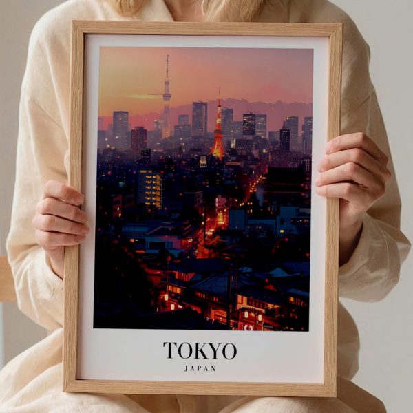 Tokyo Night Sky View Gallery Art - Image 2