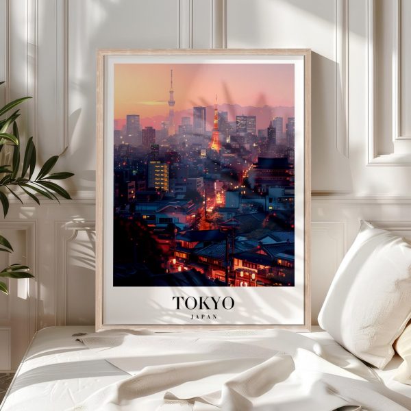 Tokyo Night Sky View Gallery Art - Image 4