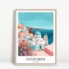 Santorini Downtown View Gallery Art