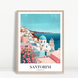Santorini Downtown View Gallery Art