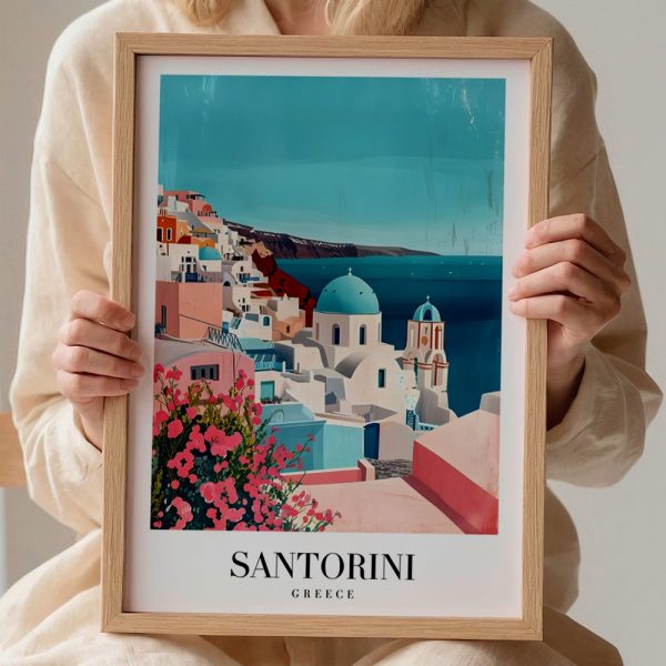 Santorini Downtown View Gallery Art - Image 2