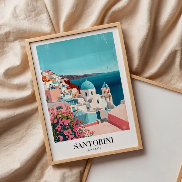 Santorini Downtown View Gallery Art - Image 3
