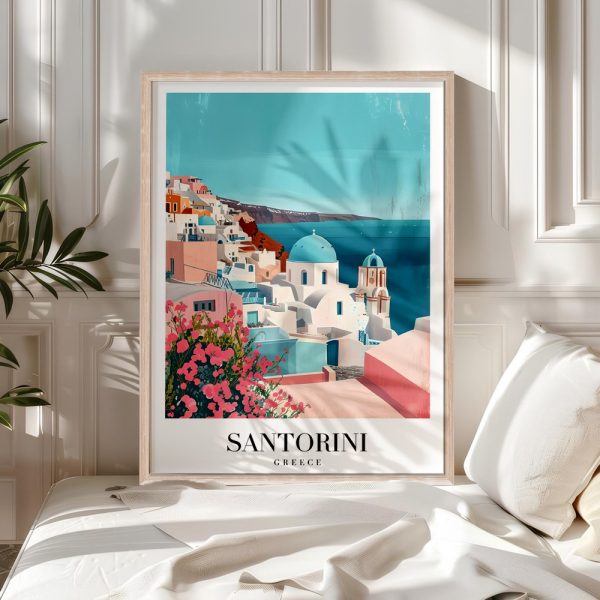 Santorini Downtown View Gallery Art - Image 4