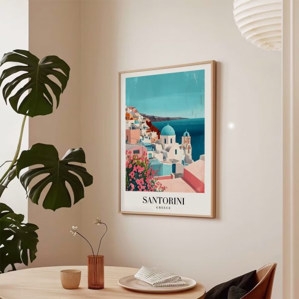 Santorini Downtown View Gallery Art - Image 5
