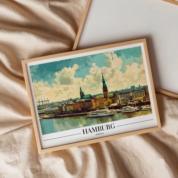Port of Hamburg Travel Gallery Art - Image 3