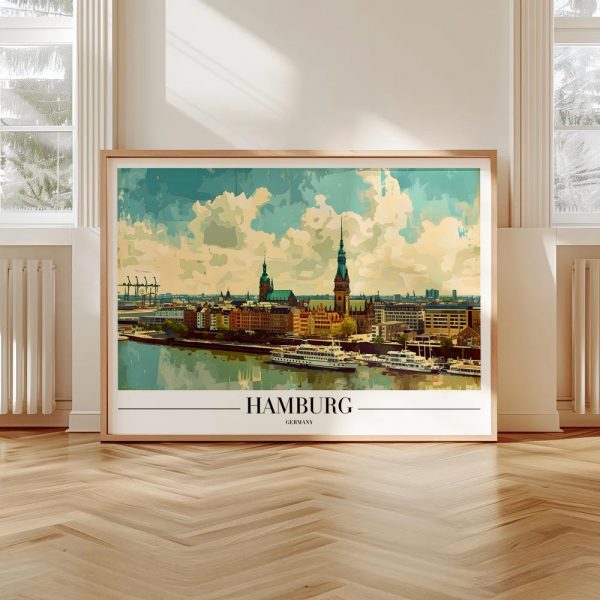 Port of Hamburg Travel Gallery Art - Image 4
