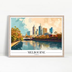 Melbourne City View Travel Gallery Art
