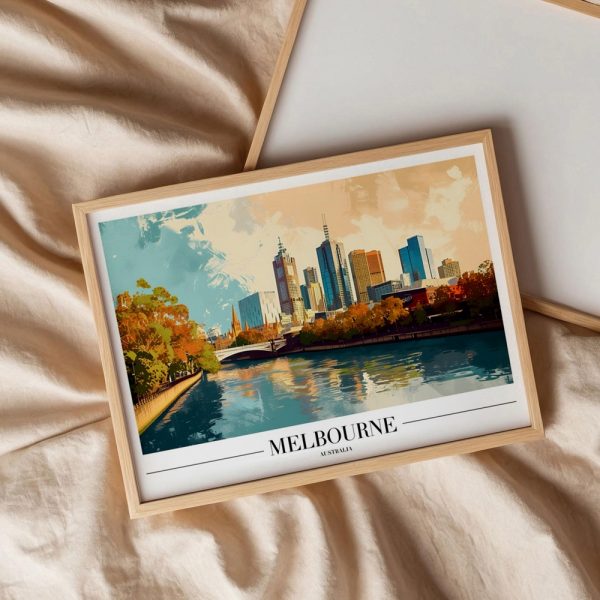 Melbourne City View Travel Gallery Art - Image 3