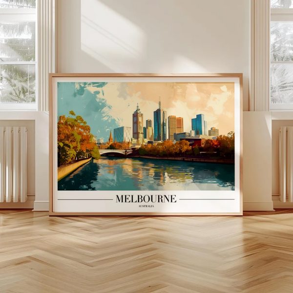 Melbourne City View Travel Gallery Art - Image 4