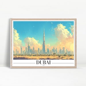 Dubai Downtown View Gallery Art