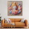 Lotus Serenity Crystal Glass Buddha Painting