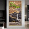 Magical Waterfall Crystal Glass Wall Art