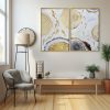 Golden Fish Odyssey Crystal Glass Painting - Set of 2