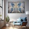 Starling Feathers Majestic Crystal Glass Painting – Set of 2