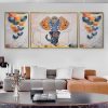 Majestic Rajasthani Crystal Glass Painting - Set of 3(with Pearls)