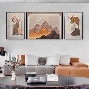Natural Stillness Crystal Glass Wall Art - Set of 3