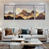 Moonlight in the Mountains Crystal Glass Painting - Set of 3