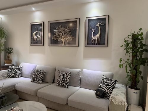 Modern Natural Serenity Glass Painting - Set of 3 photo review
