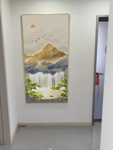 Echoes of Waterfall Crystal Glass Painting photo review