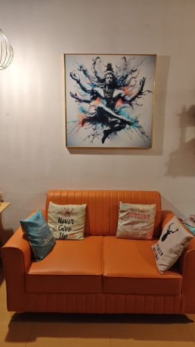 Ethnic Mahadev Crystal Glass Painting for Wall Decoration photo review