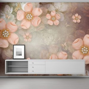 Blush Jewel Blossom Fantasy Wallpaper