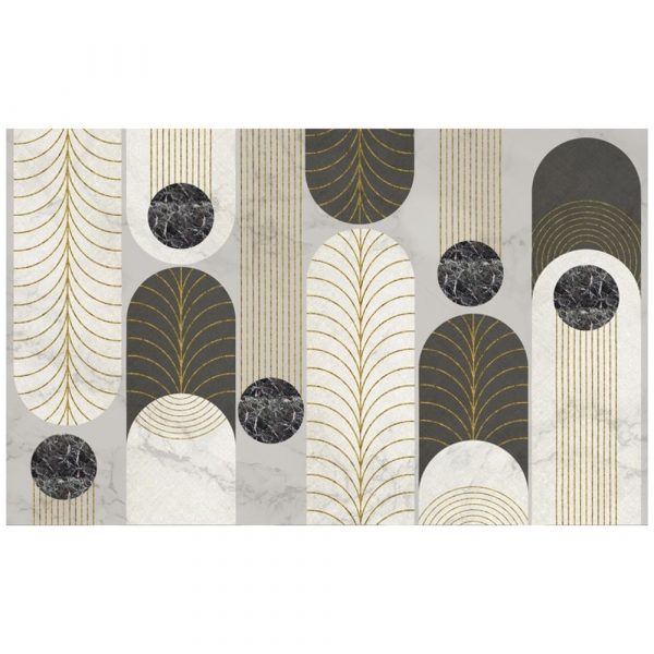 Golden Marble Deco Abstraction Wall Mural - Image 3