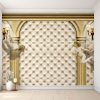 Classic Cherub Golden Arch 3D Wallpaper