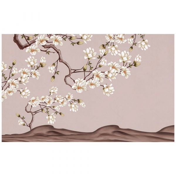 Tranquil Magnolia Blossom Branch Wallpaper - Image 3