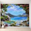 Enchanted Waterfall Mountain Paradise Wallpaper