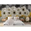 Golden Cascade White Blossom Mural