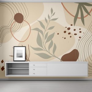 Soft Abstract Botanical Harmony Wallpaper