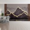 Illuminated Marble Mountain Serenity Wallpaper