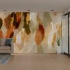 Golden Earthy Brushstroke Elegance Mural Wallpaper