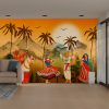 Sunrise Folk Dance Mountain Landscape Wallpaper