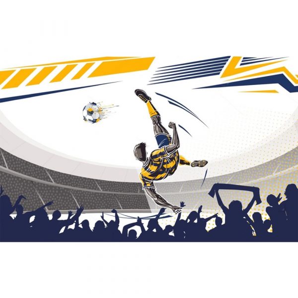 Soccer Star Stadium Action Burst Kids Room Wallpaper - Image 3
