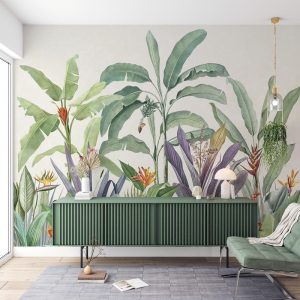 Botanical Paradise Vibrant Tropics Wall Mural