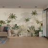 Misty Rainforest Canopy Palm Wallpaper