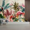 Pink Flamingo Paradise Tropical Jungle Wallpaper