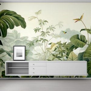 Emerald Jungle Mist Paradise Wall Mural