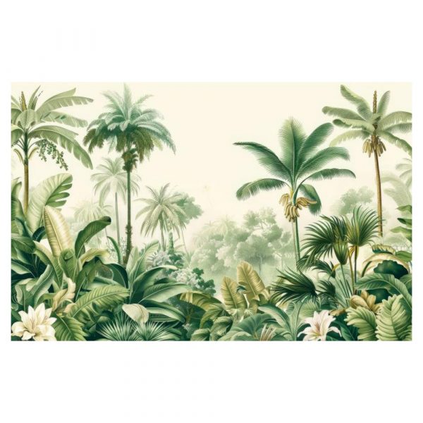 Verdant Palm Canopy Tropical Forest Wallpaper - Image 3